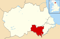 Darlington shown within County Durham