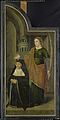 Deel drieluik: Berbel of Barbara van der Noot met de Heilige Barbara. (altaarstuk vervaardigd voor een benedictijner klooster in Groot-Bijgaarden)