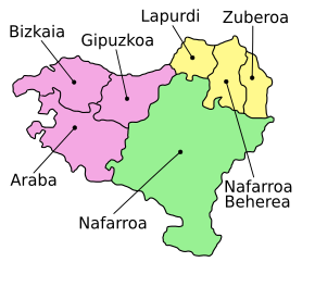 Poziția regiunii Țara Bascilor