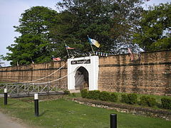 Entrance drawbridge of Fort Cornwallis.