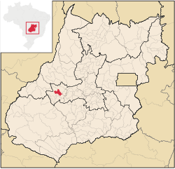 Localização de Israelândia em Goiás