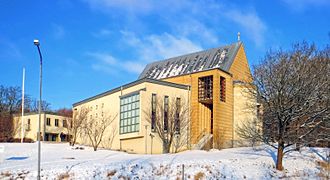 Gunnared-Kirche, Zentrum der namensgebenden Kirchgemeinde