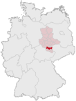 Ligging van Merseburg-Querfurt in Duitsland