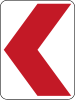 White and red chevron (left)