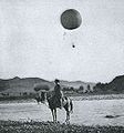 Batalla de Liaoyang, Globo de observación ruso en el aire.