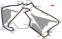 Trazado do circuíto de Silverstone.