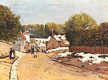 Una nga niyebe sa Louveciennes ni Alfred Sisley, 1870