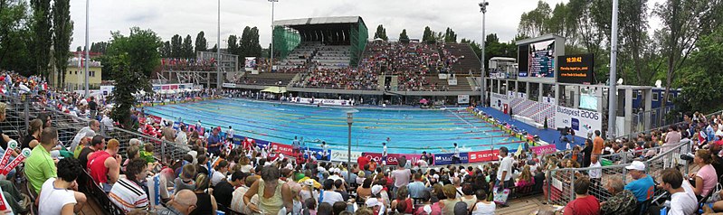 Arena zmagań pływaków – basen w Budapeszcie 3 sierpnia 2006
