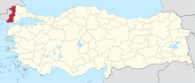 Edirne in Turkey.svg