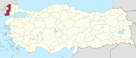 Kaart van Edirne