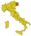 Lokalizacja włoskiej części Friuli.