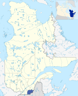 Estrien sijainti Quebecissä.