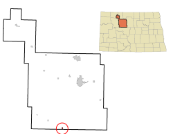 Location of Douglas, North Dakota