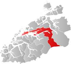 Lage der Kommune in der Provinz Møre og Romsdal