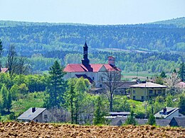 Widok z Bielin ul. Podlesie (niebieski szlak)