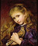 Paprastasis purplelis Sophie Gengembre Anderson aliejinėje tapyboje ant drobės (prieš 1903 m.)
