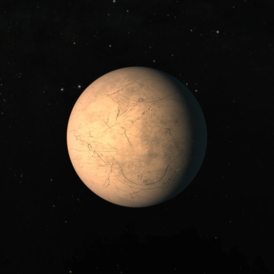 TRAPPIST-1 h в представлении художника.