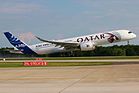 Am 12. November 2014 erhielt der A350 die Musterzulassung der US-amerikanischen Federal Aviation Administration (FAA), nachdem er bereits am 30. September 2014 die Musterzulassung durch die Europäische Agentur für Flugsicherheit (EASA) erhalten hatte. Die erste Auslieferung (die Maschine mit Werksnr. 6) soll noch 2014 an Qatar Airways erfolgen. (Im Bild der A350 mit Werksnr. 4) KW 47 (ab 16. November 2014)