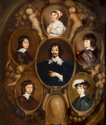 Portretten van Constantijn Huygens en zijn vijf kinderen (1640)