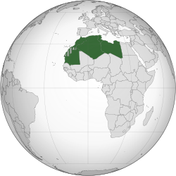 阿拉伯马格里布联盟在地图上的位置