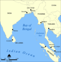 Location map of Bay of Bengal.