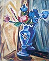 Голубая ваза с цветами. 1912—1913. Х., м. ГРМ