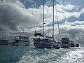 Boats in Puerto Ayora on the Island o Santa Cruz