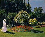 Femeie în grădină - Claude Monet; ulei pe pânză (1867), Muzeul Ermitaj.