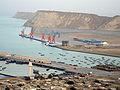 Hamna i Gwadar i Pakistan med utsyn over Omanbukta.