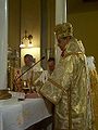 Episcopul Ján Babjak celebrând Sfânta Liturghie, în Catedrala din Prešov.