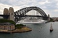 Sea Princess passing underneath the Sydney Harbour Bridge, 2013.