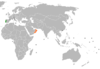 Location map for Oman and Portugal.