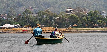 Lac Phewa à Pokhara.