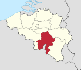 Locatie van de provincie Namen