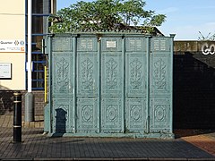 The former cast iron public urinal outside the station entrance