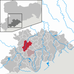 Kart over Zwönitz
