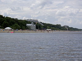 Het strand in Jūrmala