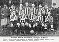 El RC Roubaix, campeón de Francia en 1908.