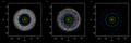 Image 25Simulation showing outer planets and Kuiper belt: a) Before Jupiter/Saturn 2:1 resonance b) Scattering of Kuiper belt objects into the Solar System after the orbital shift of Neptune c) After ejection of Kuiper belt bodies by Jupiter   Orbit of Jupiter   Orbit of Saturn   Orbit of Uranus   Orbit of Neptune (from Formation and evolution of the Solar System)