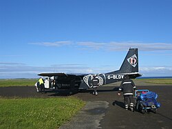 Loganairin Islander Papa Westrayssa