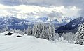 Haut des pistes et remontée Barnus après les fortes chutes de neige de janvier 2018.