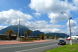 Kawerau, with Putauaki in the background