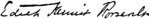 Signature de Edith Roosevelt