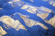 Baffin Mountains from the air, Cumberland Peninsula