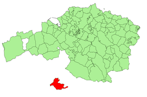 Localização do município de Orduña na Biscaia