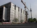 The Palace of the Republic, being dismantled