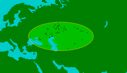 Distribución de E. sibiricum durante el Pleistoceno medio y superior