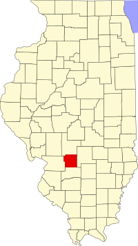 Locatie van Bond County in Illinois
