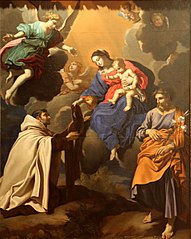 Nicolas Mignard, La Vierge remettant le scapulaire à saint Simon Stock.