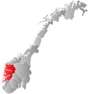 Ligging van Vestland